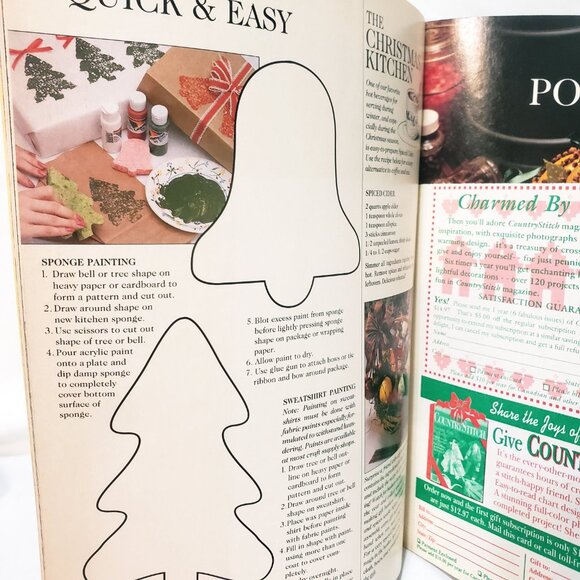 Christmas Year Round Needlework Craft Ideas Cross Stitch Booklet 1990 30 Project - Picture 10 of 10